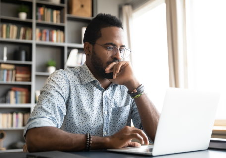 Guy on laptop.